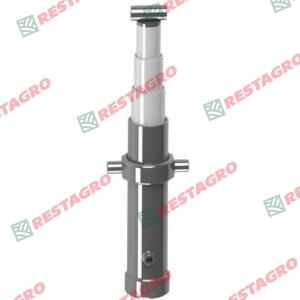 Vérin hydraulique télescopique (chromé, avec anneau d'étanchéité, tube étiré)